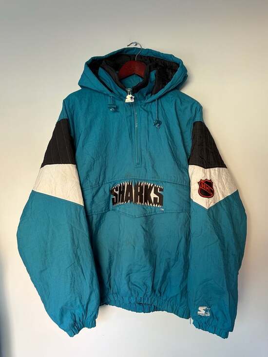 Starter Other - Vintage 90s San Jose Sharks NHL Starter Heavyweight 1/2 Zip Pullover Jacket